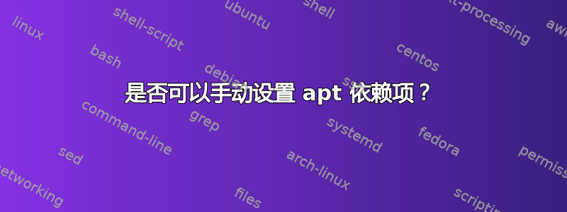 是否可以手动设置 apt 依赖项？