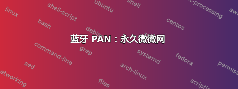 蓝牙 PAN：永久微微网