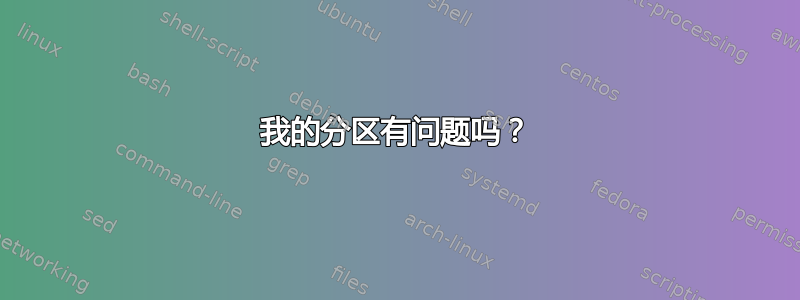 我的分区有问题吗？