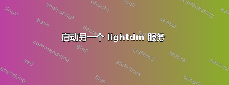 启动另一个 lightdm 服务