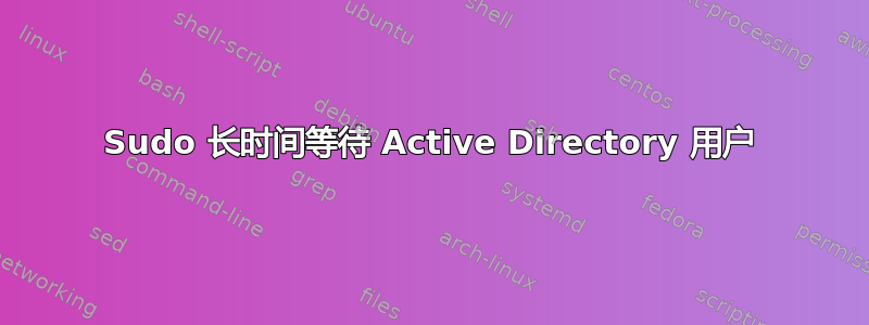 Sudo 长时间等待 Active Directory 用户