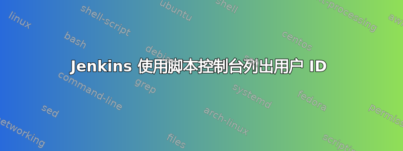 Jenkins 使用脚本控制台列出用户 ID