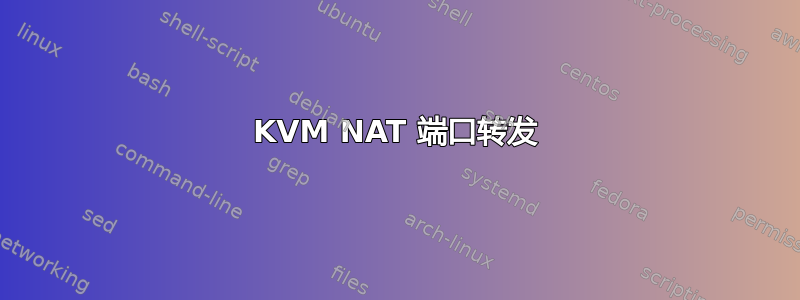 KVM NAT 端口转发