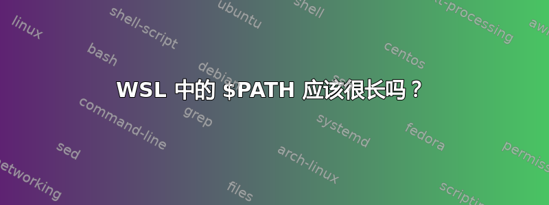 WSL 中的 $PATH 应该很长吗？