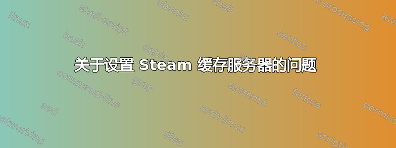 关于设置 Steam 缓存服务器的问题