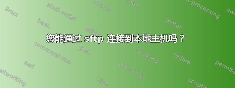 您能通过 sftp 连接到本地主机吗？