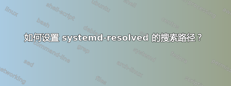 如何设置 systemd-resolved 的搜索路径？