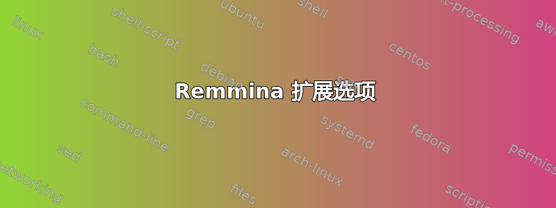 Remmina 扩展选项