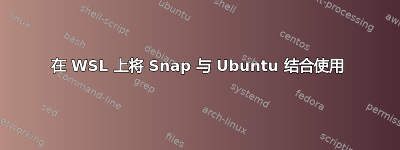 在 WSL 上将 Snap 与 Ubuntu 结合使用