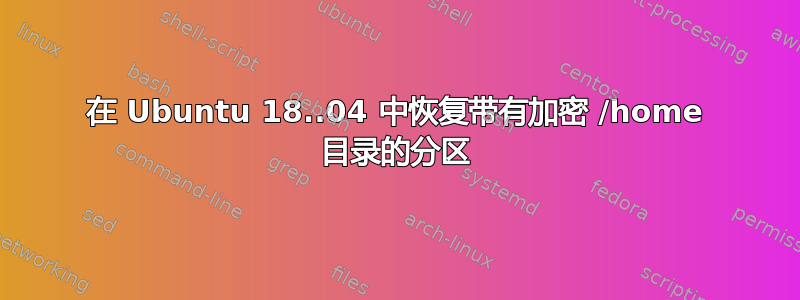 在 Ubuntu 18..04 中恢复带有加密 /home 目录的分区