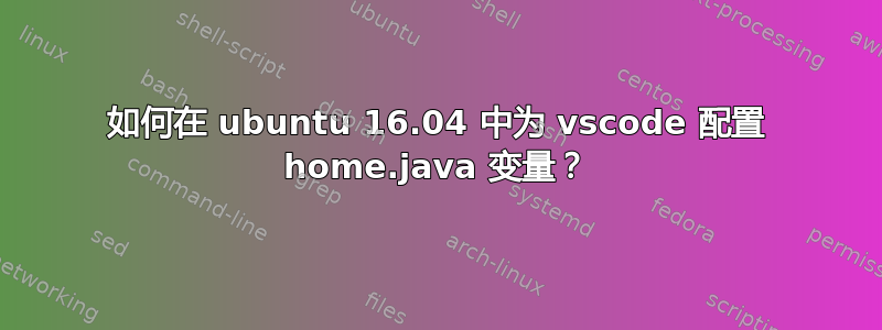 如何在 ubuntu 16.04 中为 vscode 配置 home.java 变量？