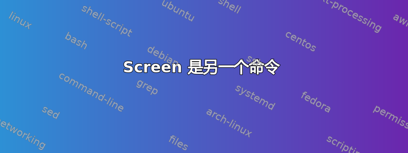 Screen 是另一个命令