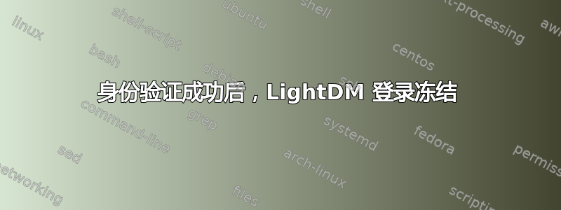 身份验证成功后，LightDM 登录冻结