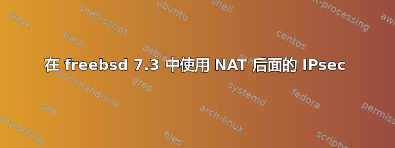 在 freebsd 7.3 中使用 NAT 后面的 IPsec