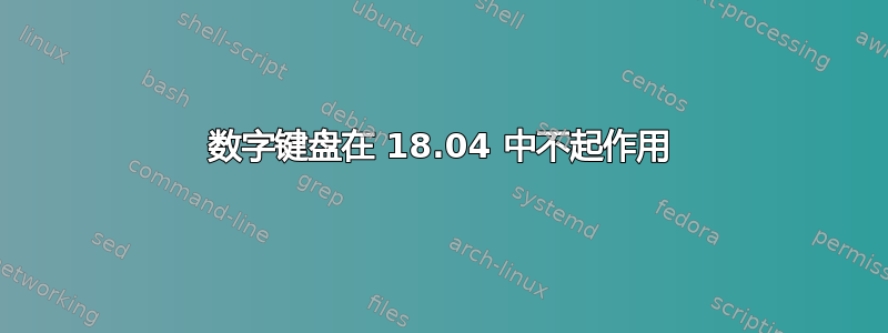 数字键盘在 18.04 中不起作用