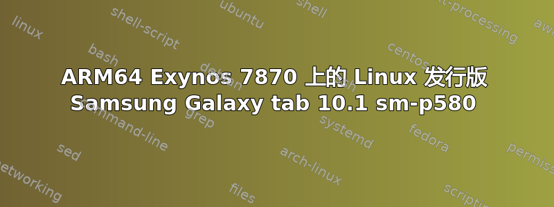 ARM64 Exynos 7870 上的 Linux 发行版 Samsung Galaxy tab 10.1 sm-p580