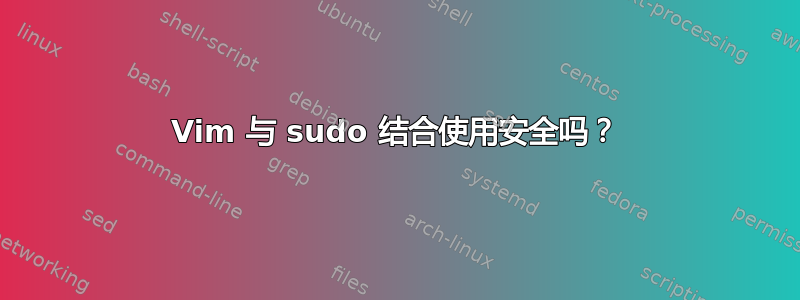 Vim 与 sudo 结合使用安全吗？