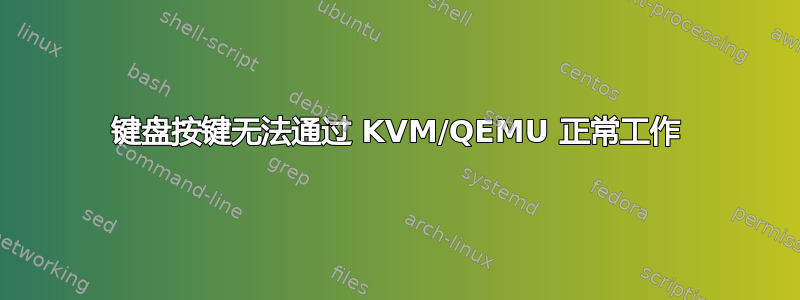 键盘按键无法通过 KVM/QEMU 正常工作