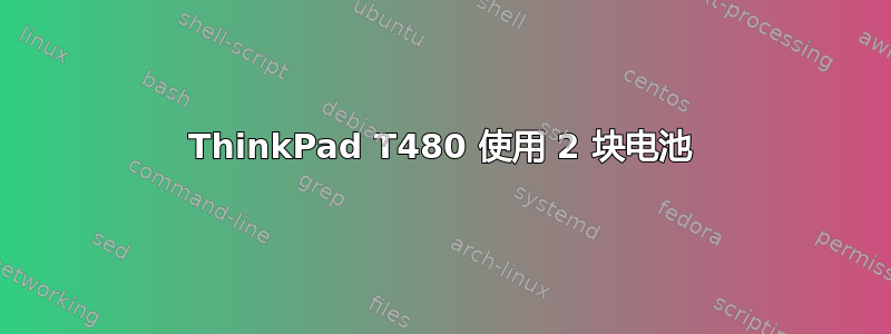 ThinkPad T480 使用 2 块电池