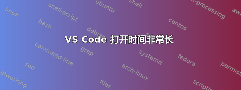 VS Code 打开时间非常长