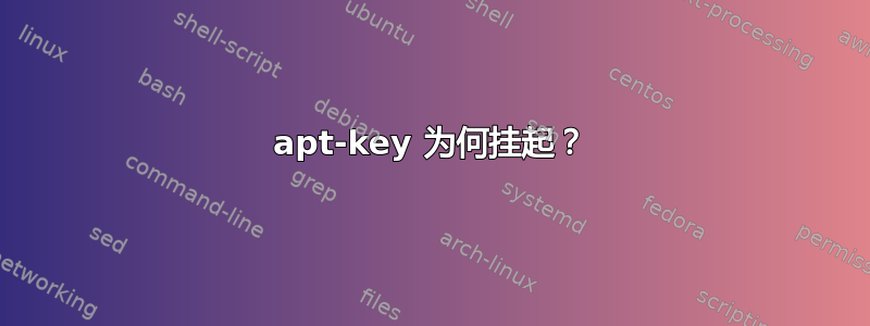 apt-key 为何挂起？