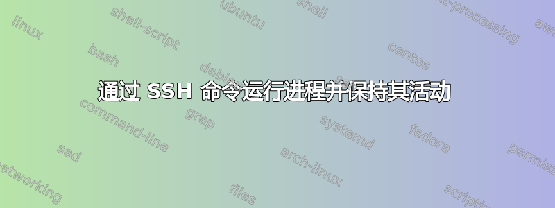 通过 SSH 命令运行进程并保持其活动