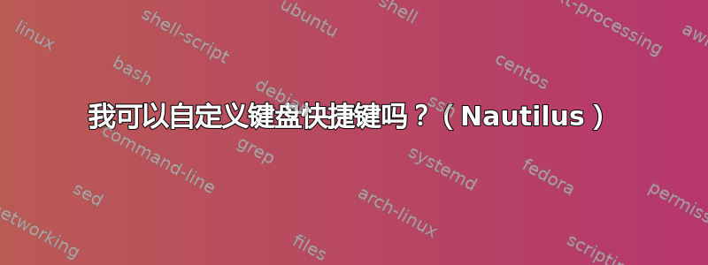 我可以自定义键盘快捷键吗？（Nautilus）