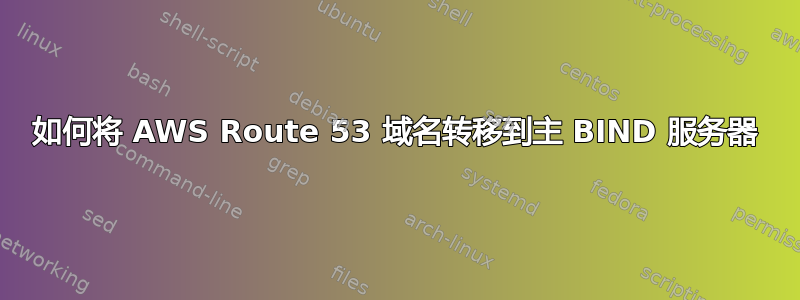 如何将 AWS Route 53 域名转移到主 BIND 服务器