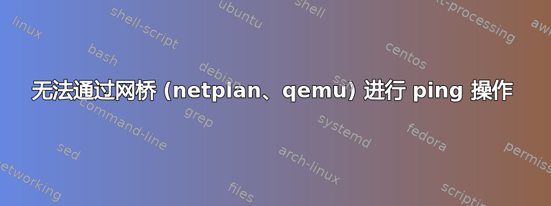 无法通过网桥 (netplan、qemu) 进行 ping 操作