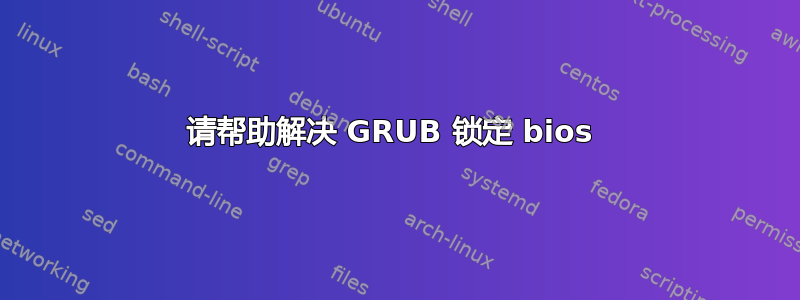 请帮助解决 GRUB 锁定 bios 