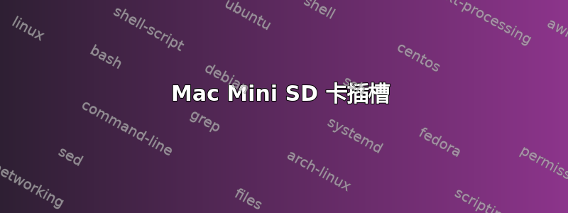 Mac Mini SD 卡插槽