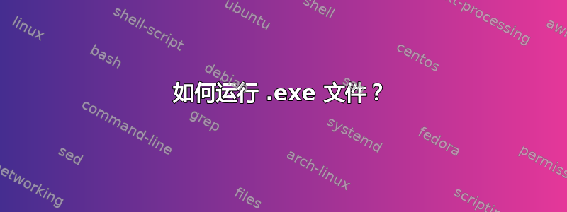 如何运行 .exe 文件？