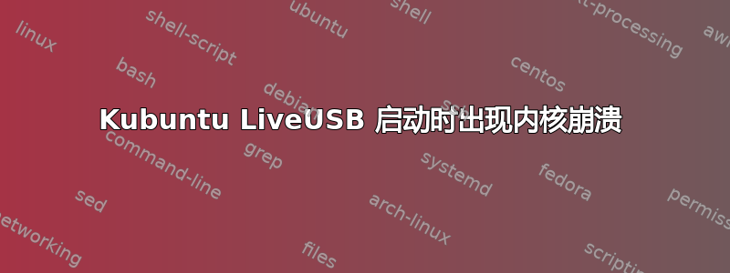 Kubuntu LiveUSB 启动时出现内核崩溃