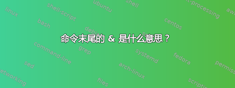 命令末尾的 & 是什么意思？