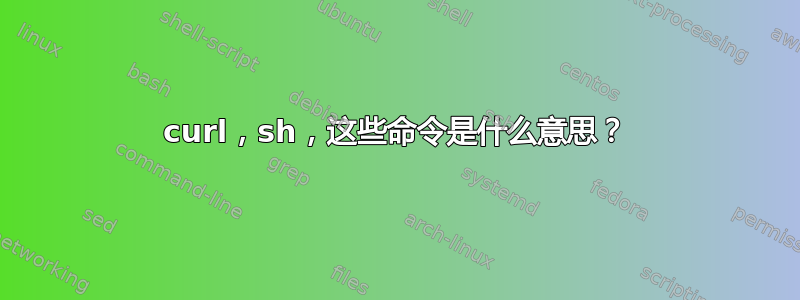 curl，sh，这些命令是什么意思？