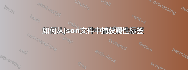 如何从json文件中捕获属性标签