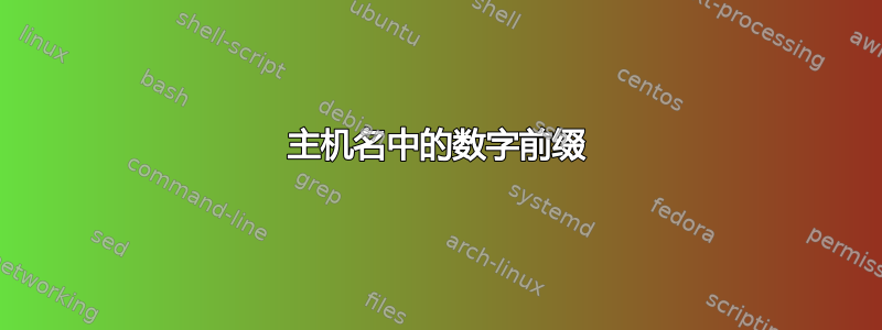 主机名中的数字前缀