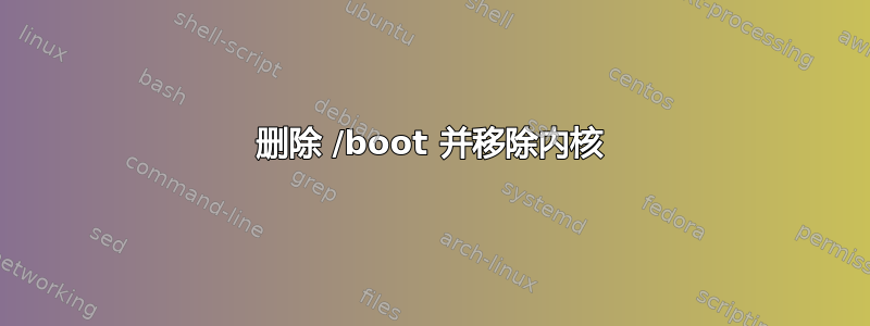 删除 /boot 并移除内核