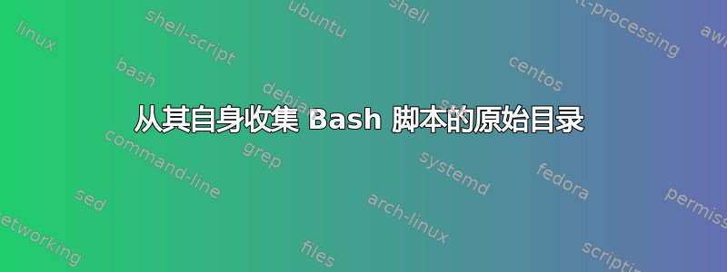 从其自身收集 Bash 脚本的原始目录