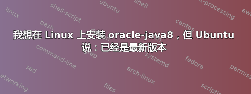 我想在 Linux 上安装 oracle-java8，但 Ubuntu 说：已经是最新版本