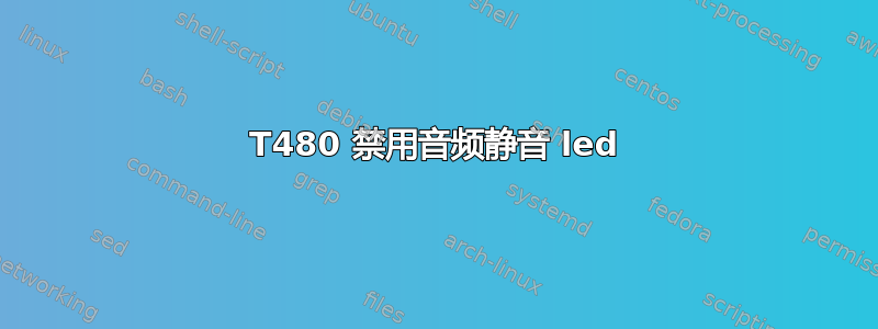 T480 禁用音频静音 led