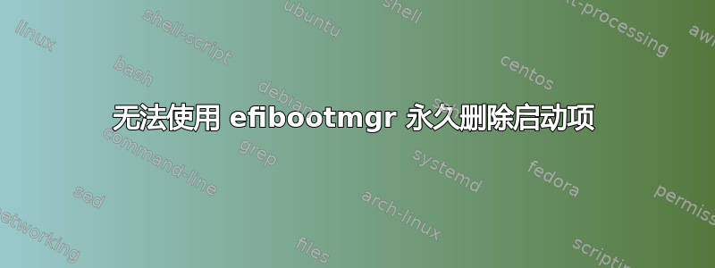 无法使用 efibootmgr 永久删除启动项