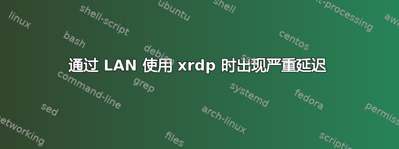 通过 LAN 使用 xrdp 时出现严重延迟