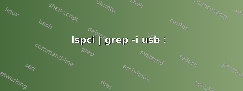 lspci | grep -i usb：