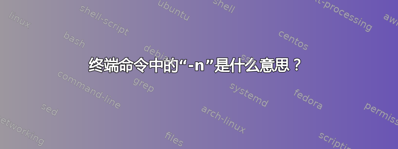 终端命令中的“-n”是什么意思？