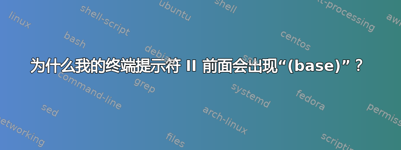 为什么我的终端提示符 II 前面会出现“(base)”？