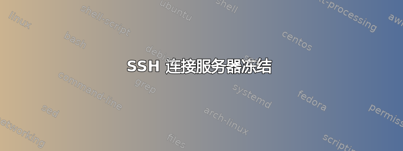 SSH 连接服务器冻结