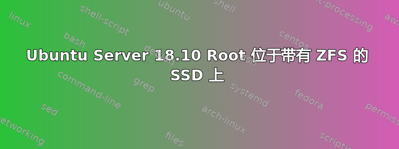 Ubuntu Server 18.10 Root 位于带有 ZFS 的 SSD 上