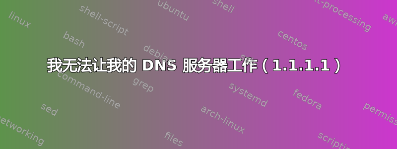 我无法让我的 DNS 服务器工作（1.1.1.1）