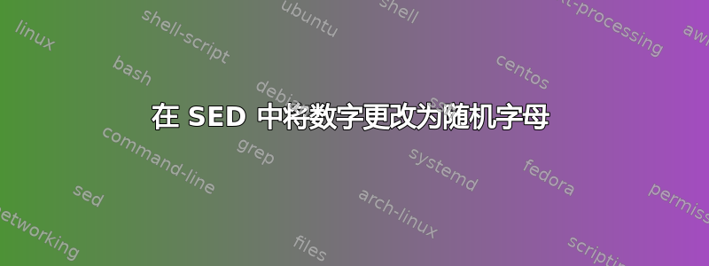 在 SED 中将数字更改为随机字母